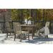 Signature Design by Ashley Germalia Brown 5-Piece Outdoor Dining Package - 46"W x 46"D x 30"H