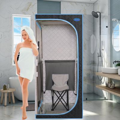 31.5"×68.9" Full Size Portable Grey Infrared Sauna Tent–Personal Home Spa with FCC Certification