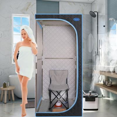 31.5"×68.9" Black Full Size Portable Sauna Tent–Personal Home Spa with FCC Certification - 31.5"×31.5"×68.9"