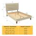 Full Upholstered Bed Frame with Headboard and Storage - Simple & Elegant Design, Sturdy & Noise-Free, Tool-Free Assembly