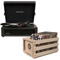 Crosley Voyager and Record Crate Portable Turntable and Record Crate Combination