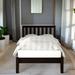 Wooden Twin Size Platform Bed with Wood Slat Support and Headboard