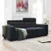 Mid-Century 3 Seater Sectional Sofa Velvet Upholstered Loveseat Ergonomic Couch Set with Adjustable Headrest, for Living Room