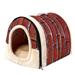 Matoen Cat Bed & Dog Bed with Cover Cave Plush Cozy Cave Dog Bed Faux Fur Cuddler Coved Cat Bed Self Warming Donut Dog Bed Removable Washable