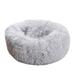 Matoen Calming Dog Bed for Medium Dogs - Donut Washable Medium Pet Bed 22 inches Anti-Slip Round Fluffy Plush Faux Fur Cat Bed Fits up to 45 lbs Pets