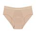 Dasayo Beige Mid Waist Hipster Panties for Women s Plus Size Period Knickers Lady Stylish Solid Underpant Briefs