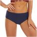 Dasayo Navy Hipster Panties for Womens Mid Waist Seamless Cotton Period Briefs Solid Ladies Casual Underpants