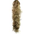 Beauty Clearance Under $15 Long Clip-In Curly Claw Jaw Ponytail Clip In Hair Extensions Wavy Hairpiece Multicolor