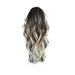 Beauty Clearance Under $15 Women S Brown Mixed Color Gradient Medium Length Curly Wig Multicolor