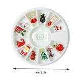 Beauty Clearance Under $15 Santa S Snowman Nail Art Alloy Ornament 12 Boxed Three-Dimensional Nail Art Ornament Drill Multicolor One Size