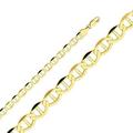 8.5 in. 14K Yellow Gold 7.7 mm Wide Flat Mariner Chain