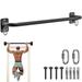 BeneLabel Fully Welded Pull Up Bar Wall Mount Heavy Duty Chin-up Bar w/Resistance Band Hooks for Doorway Support Beam or Joist Mount Thick Metal Sturdy Construction Support 500 lbs