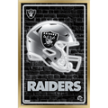 NFL Las Vegas Raiders - Neon Helmet 23 Wall Poster 22.375 x 34 Framed