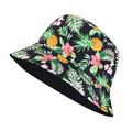 Ogiraw Bucket Hat Unisex Print Double Side Wear Reversible Bucket Hat Trendy Cotton Twill Canvas Sun Fishing Hat Fashion Cap Bucket Hats for Woman Yellow One Size