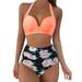 Swimsuits for Women 2024 Women s Dresses Two Piece Workout Sets for Women Army Green Sizes S-2XL