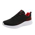 Ierhent Men Running Shoes Mens Non Slip Walking Sneakers Lightweight Breathable Slip on Running Shoes Gym Tennis Shoes for Men Red 45
