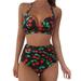 Swimsuits for Women 2024 Women s Dresses Two Piece Workout Sets for Women Black Sizes S-2XL