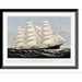 Historic Framed Print Clipper ship Three Brothers 2972 tons: The largest sailing ship in the world - 2 17-7/8 x 21-7/8