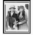 Historic Framed Print [Maud Wood Park (left) and Ann Webster three-quarter length portrait on their departure for the international suffrage meeting in Rome] 17-7/8 x 21-7/8