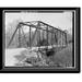 Historic Framed Print Elson Bridge Spanning Purgatoire River at County Road 36 El Moro vicinity Las Animas County CO - 2 17-7/8 x 21-7/8