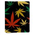 OWNTA Retro Cannabis Leafs Pattern Book Accessories: PU Leather Protective Cover with Polyester Inner Cloth - Suitable for Different Occasions - 6.3x8.7 Inches
