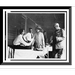 Historic Framed Print [Mrs. Warren G. Harding shaking hands with man seated on bed in military barracks(?)] 17-7/8 x 21-7/8