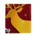 OWNTA Christmas Reindeers Deer Elk with Red Background Pattern Premium PU Leather Book Protector: Stylish and Durable Book Covers for Checkbook Notebooks and More - 9.8x11 inches