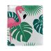 OWNTA Flamingo Tropical Palm Jungle Monstera Leaves Pattern Premium PU Leather Book Protector: Stylish and Durable Book Covers for Checkbook Notebooks and More - 9.8x11 inches