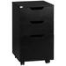 Yone jx je 3 Drawer Mobile File Cabinet Rolling Printer Stand Vertical Filing Cabinet Black