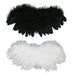 2Pcs Joint Doll Feather Black And White Soft Comfortable For 1/3 1/4 1/6 Dolls