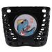 NUOLUX Thickened Scooter Basket Children Bike Basket Plastic Front Storage Basket (Black)