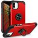 Finger Ring Phone Case for iPhone XS / iPhone X 2-in-1 Rotatable Ring Holder Stand Case Magnetic Car Mount Military Grade Dual-Layers Shockproof for iPhone XS / iPhone X Protection Cover Red