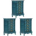 3 Pack Mini Chest of Drawers Night Stand Cabinet Ornament Model Display Cabinet Mini House Cabinet Child