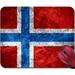 Mousepad Flag Of Norway Or Norwegian Banner On Vintage Metal Texture 29483785