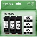 45 Ink Cartridge Compatible for HP 45 (51645A) Ink Cartridge for Deskjet 1000Cse 1100 1220C/PS 1600 6122 710 (3 Black)