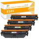 210X Toner Cartridges 4 Pack High Yield 210A (with Chip) Compatible Replacement for HP Color Laserjet Pro MFP 4301fdw 4301fdn Pro 4201dw 4201dn Series Printer 210 W2100X W2100A Ink