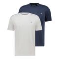 Marc O'Polo Herren T-Shirt im 2er-Pack aus Bio-Baumwolle Regular Fit, marine/weiß, Gr. M