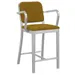 Emeco Navy Officer Upholstered Bar/Counter Stool with Arms - NOFF CTR A HB KVPH443