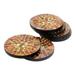 Earth's Vanity,'Round Glass Tile Coasters Handcrafted in India (set of 6)'