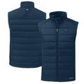 Men's Cutter & Buck Navy Tampa Bay Buccaneers Evoke Hybrid Eco Softshell Recycled Full-Zip Vest