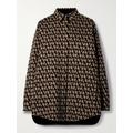 Valentino Garavani - Reversible Wool And Silk-blend Felt-jacquard Jacket - Brown