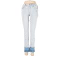 Ann Taylor LOFT Jeggings - Mid/Reg Rise Skinny Leg Boyfriend: Blue Bottoms - Women's Size 00 - Light Wash