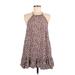 Mustard Seed Casual Dress - A-Line Halter Sleeveless: Brown Dresses - Women's Size Medium