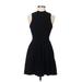 Talula Casual Dress - Mini High Neck Sleeveless: Black Solid Dresses - Women's Size 6
