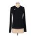 Nike Active T-Shirt: Black Solid Activewear - Women's Size Small