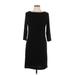 Lbisse Casual Dress - Sheath: Black Solid Dresses - Women's Size Large