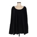 Weekend Suzanne Betro Pullover Sweater: Black Solid Tops - Women's Size Medium