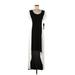 Marc New York Andrew Marc Casual Dress - Formal Scoop Neck Short sleeves: Black Color Block Dresses - New - Women's Size 8