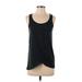 French Connection Sleeveless Top Black Print Scoop Neck Tops - Women's Size Small