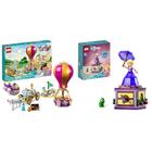 LEGO 43216 Disney Prinzessinnen auf magischer Reise Spielzeug mit Cinderella, Jasmine & 43214 Disney Princess Rapunzel-Spieluhr, Prinzessinnen Spielzeug